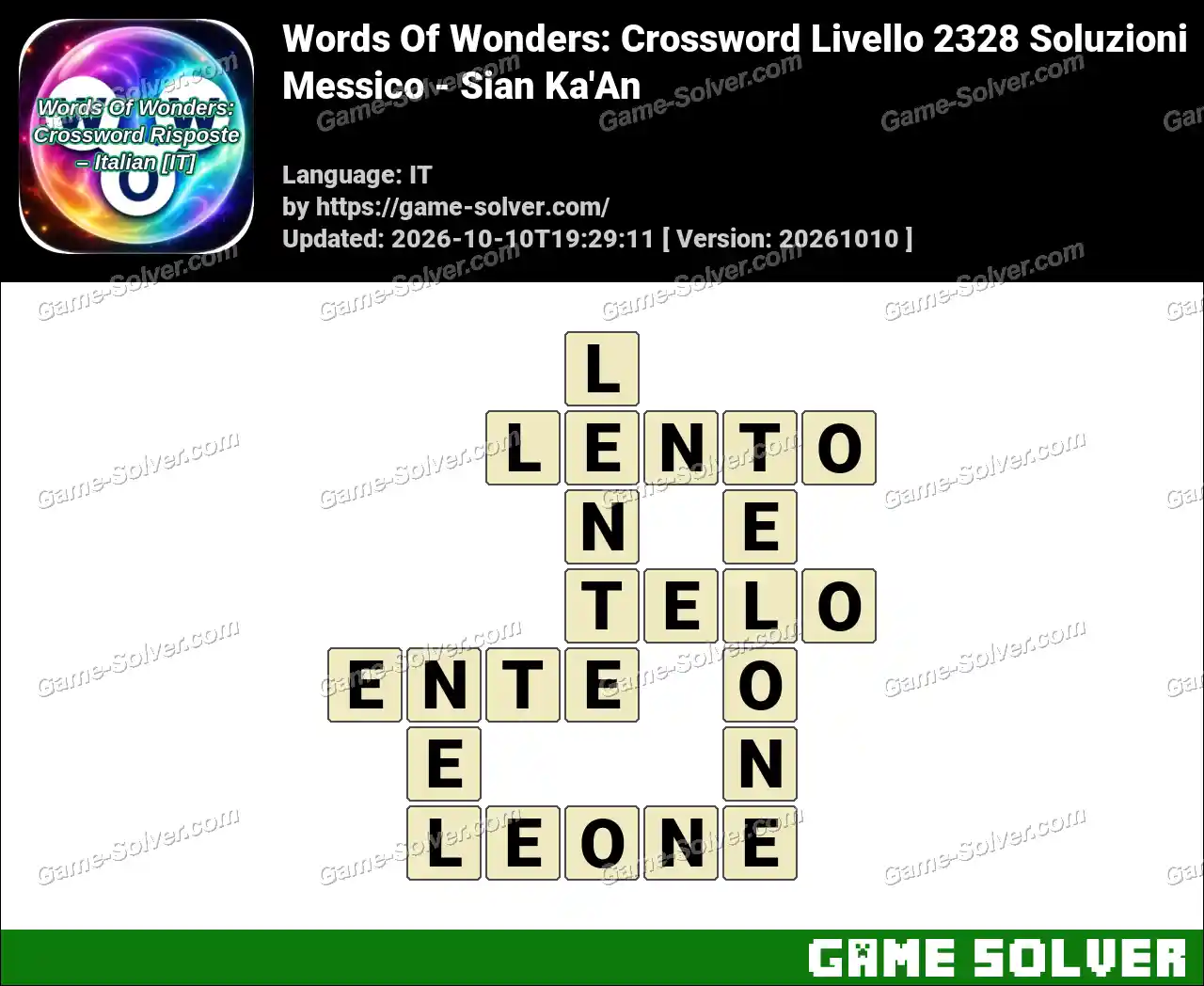Words Of Wonders: Crossword Livello 2328 Soluzioni – Messico – Sian Ka’An